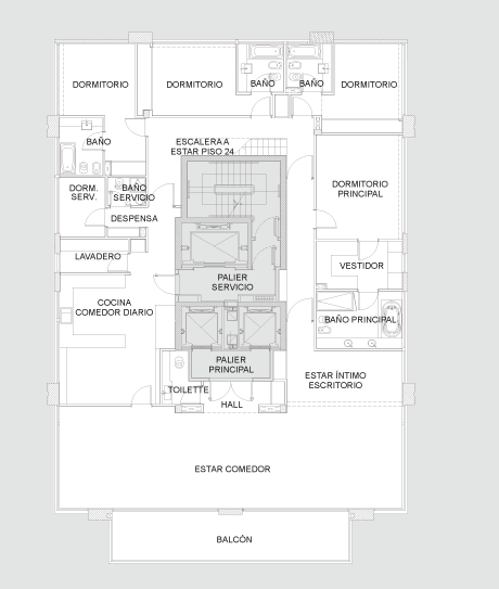 Planta piso 23